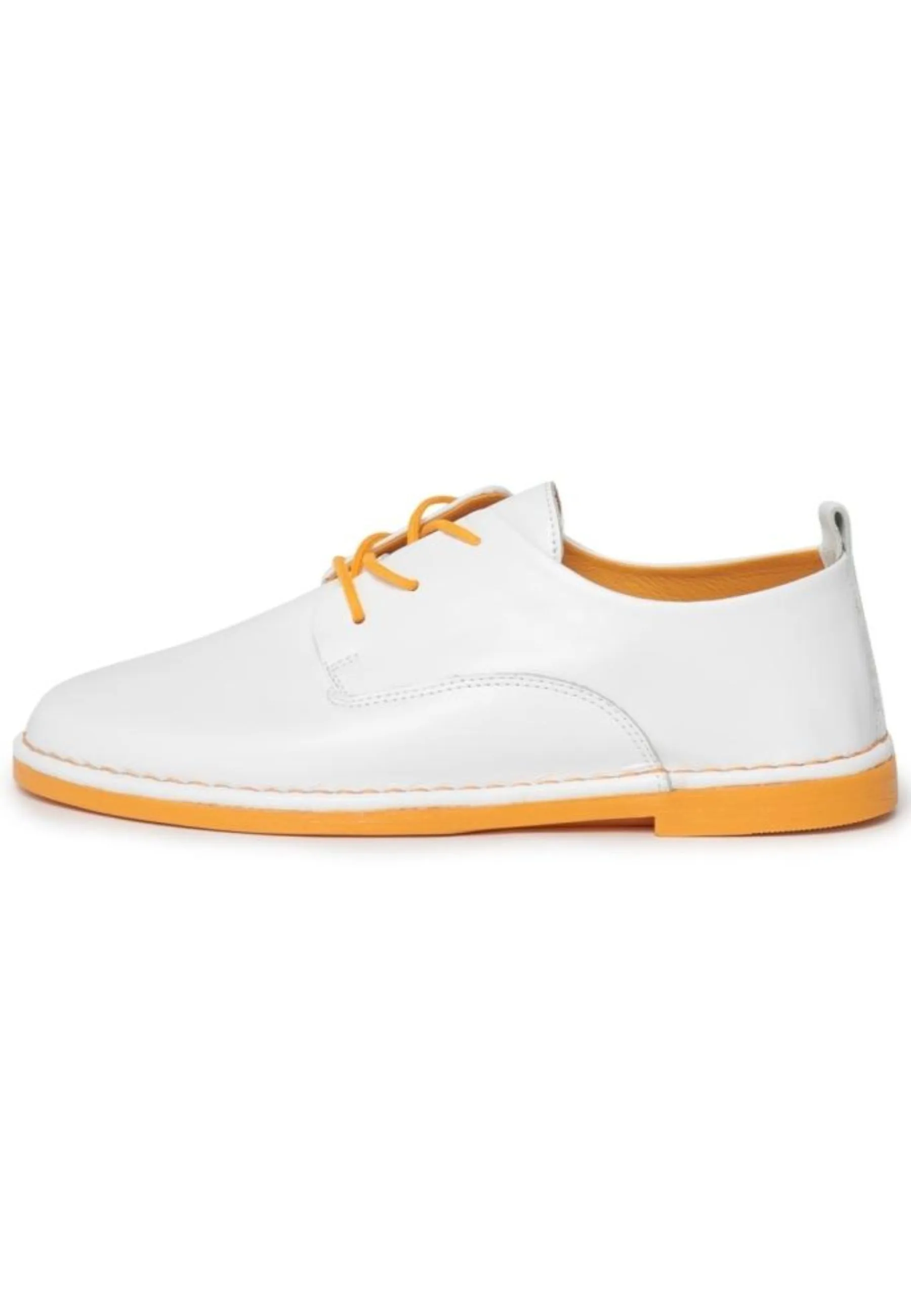 Vibrant Leather Oxford Shoes - White