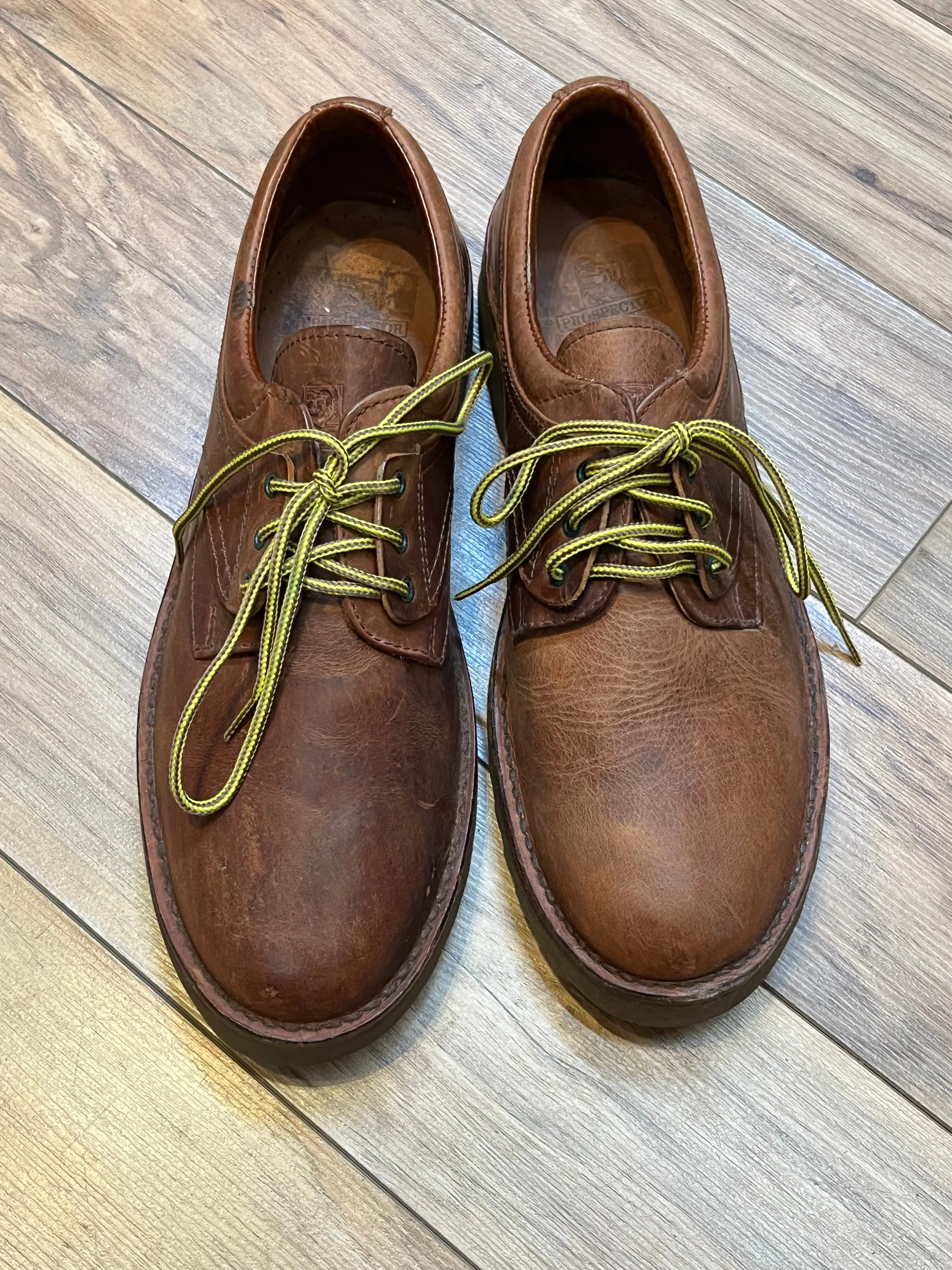 Vintage Prospector 1980’s Deadstock Brown Leather Derby Shoe, Made in Spain SOLD