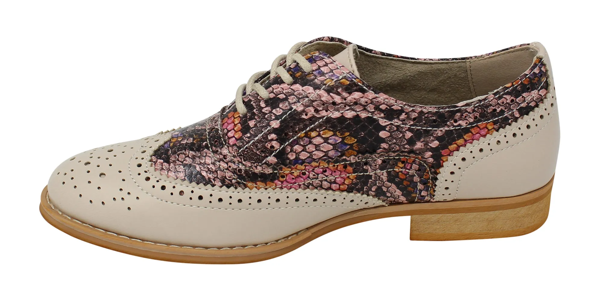 Wanted Shoes Women's Babe Snakeskine Oxford