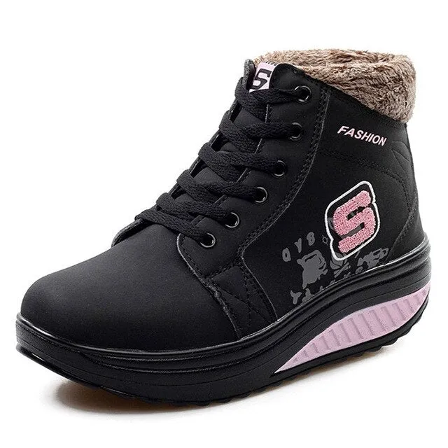 Women Boots Platform Women Shoes Plush Warm Snow Boots