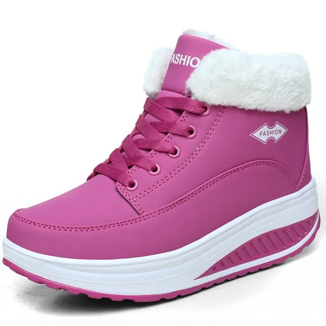 Women Boots Platform Women Shoes Plush Warm Snow Boots