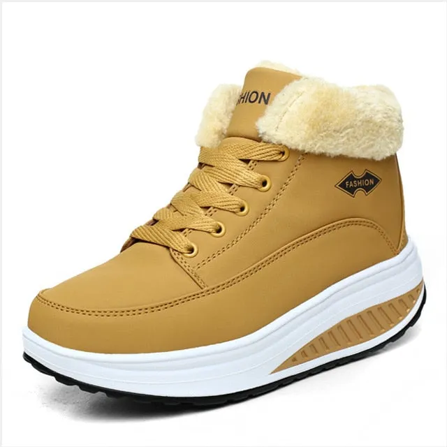 Women Boots Platform Women Shoes Plush Warm Snow Boots