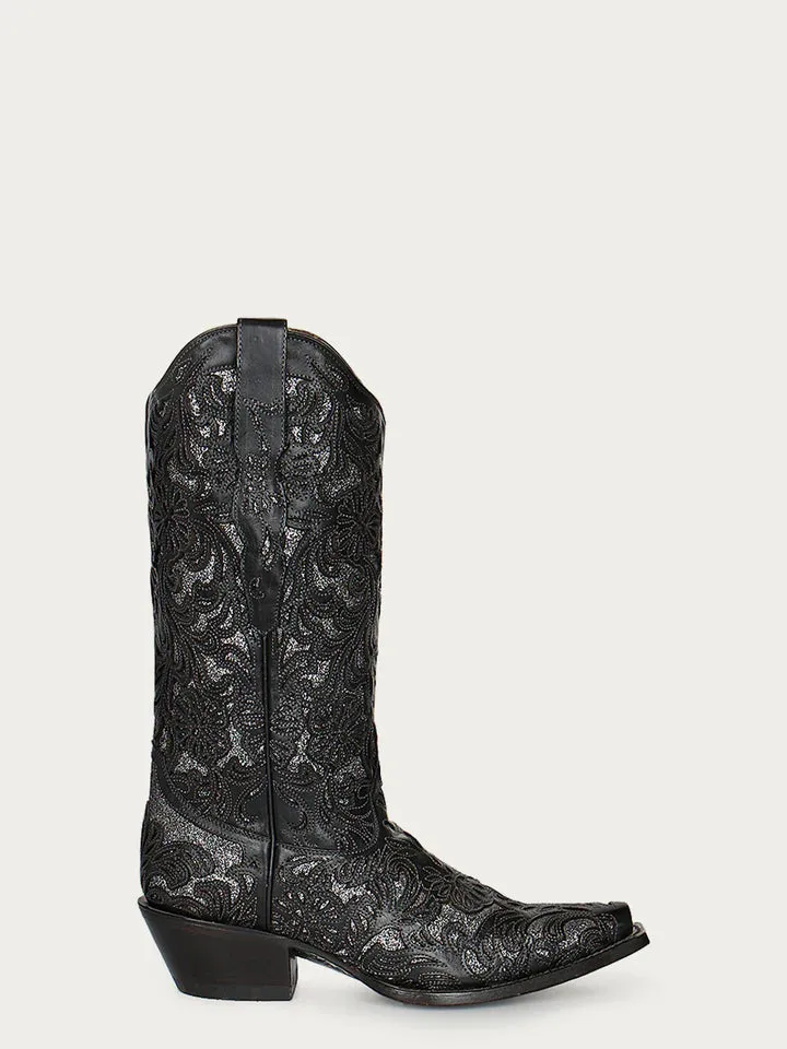 Women's Black Full Inlay Boot by Corral G1417