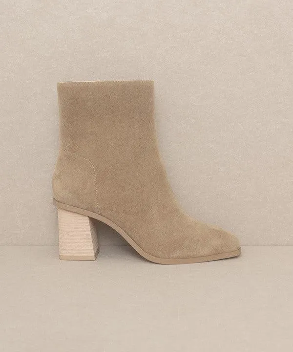 Womens Square Toe Ankle Boots