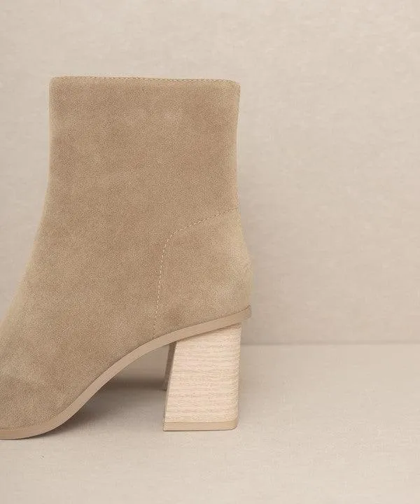 Womens Square Toe Ankle Boots