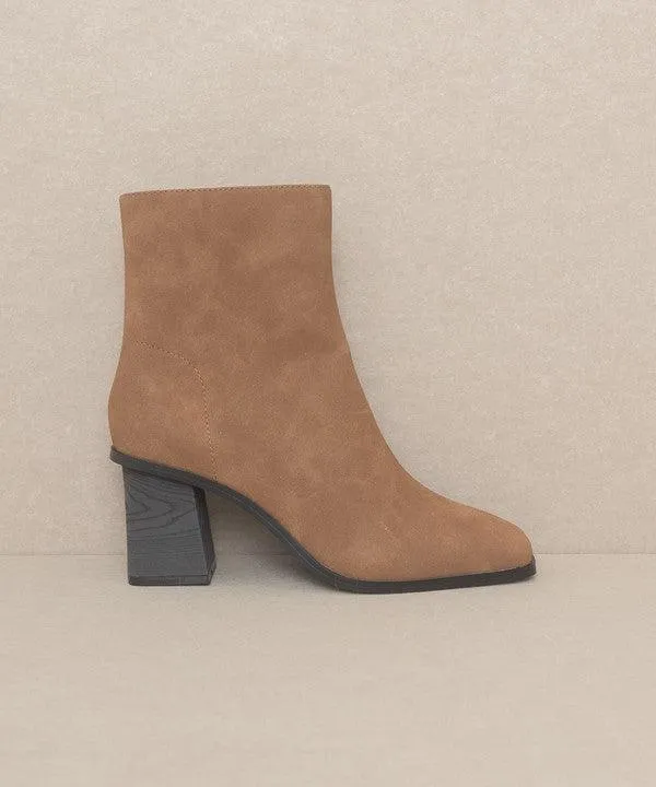 Womens Square Toe Ankle Boots