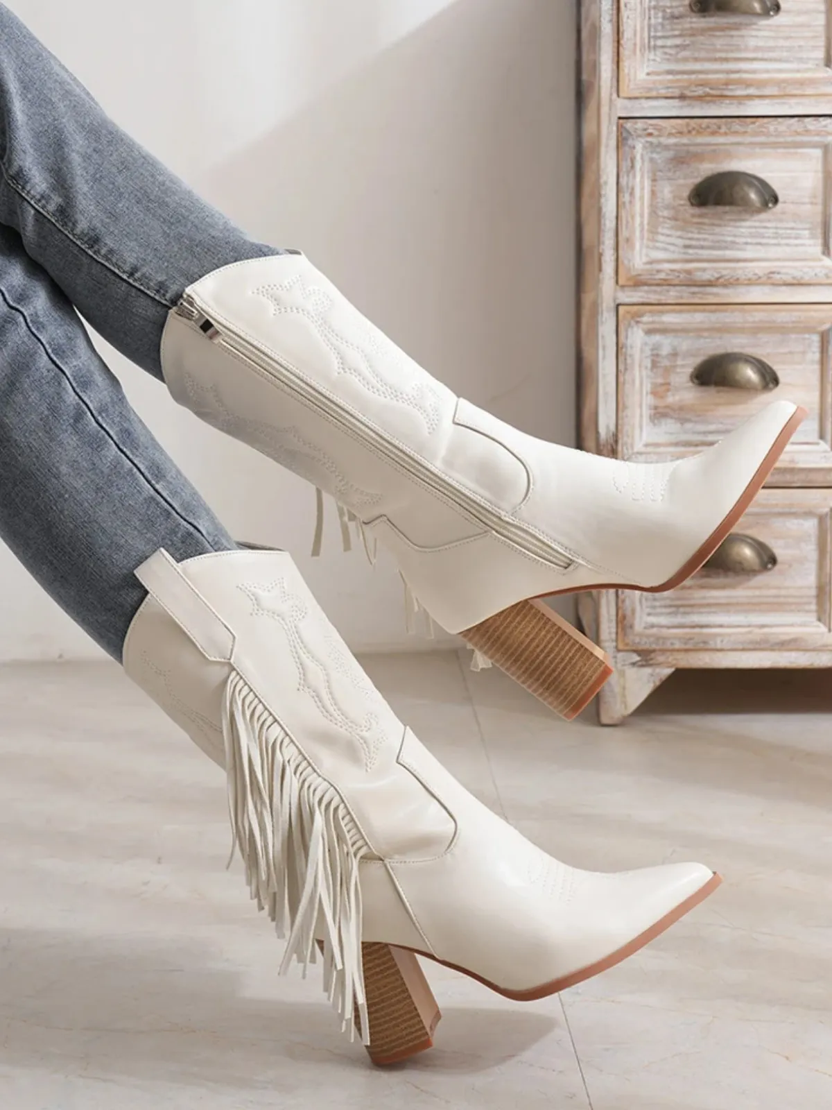 Women's Western Boogie Fringe Cowgirl Boots