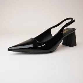 Yarra Black Patent Leather Heels